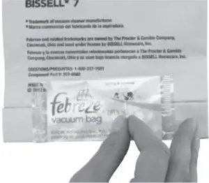 Replace Febreze® vacuum bag Inductions