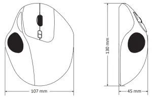 perixx PERIPRO 801 Bluetooth 34mm Trackball Mouse - figure 1