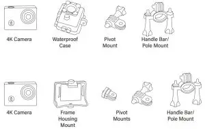 COSTCO 20963 Explore One 4K Action Camera with WiFi - Bicycle Mount