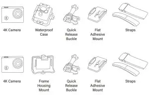 COSTCO 20963 Explore One 4K Action Camera with WiFi - Helmet Mount