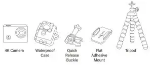 COSTCO 20963 Explore One 4K Action Camera with WiFi - Tripod