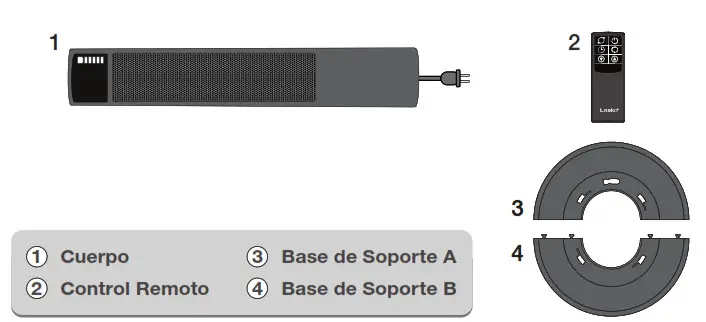 Lasko CT30796 Ceramic Tower Heater with Remote Control - Partes Incluidas