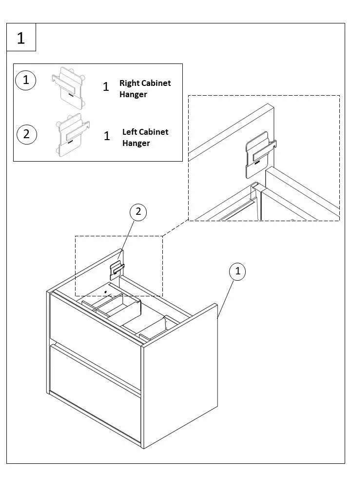 Better Bathroom BeBa_27638 Roxbi 600mm Wall Hung Basin Vanity Unit fig5
