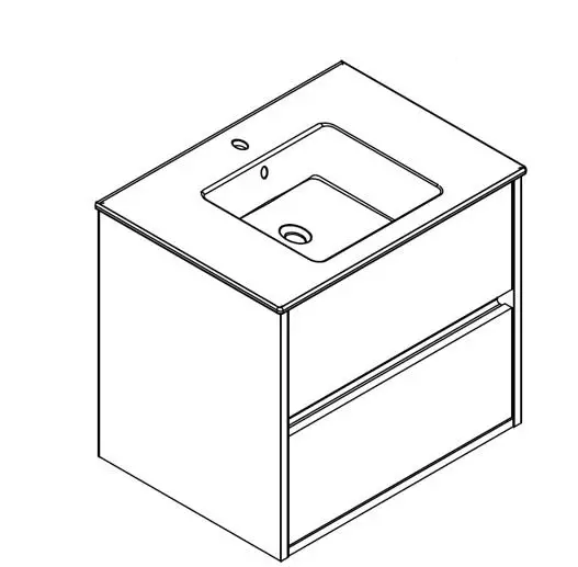 Better Bathroom BeBa_27638 Roxbi 600mm Wall Hung Basin Vanity Unit image