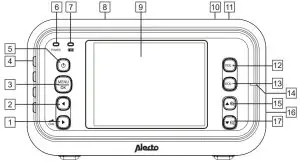 Alecto DVM-76 Babyfoon Met Camera - PARENT UNIT