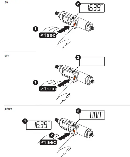 EMUGE Thread Depth Plug Gauge Digital IW- RESET