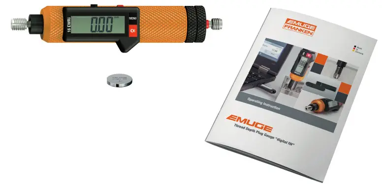 EMUGE Thread Depth Plug Gauge Digital IW- Scope of delivery