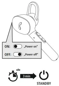 hama 00184149 MyVoice1300 Bluetooth Mono Headset - STANDBY