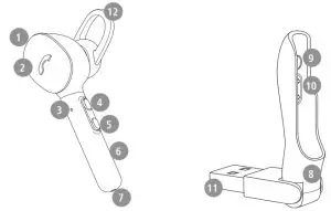 hama 00184149 MyVoice1300 Bluetooth Mono Headset - Silicone ear pads