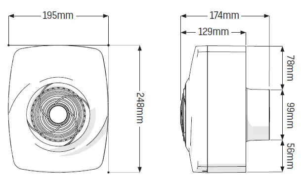 envirovent 230V - IPX4 Felter Extract Fan FIG 2