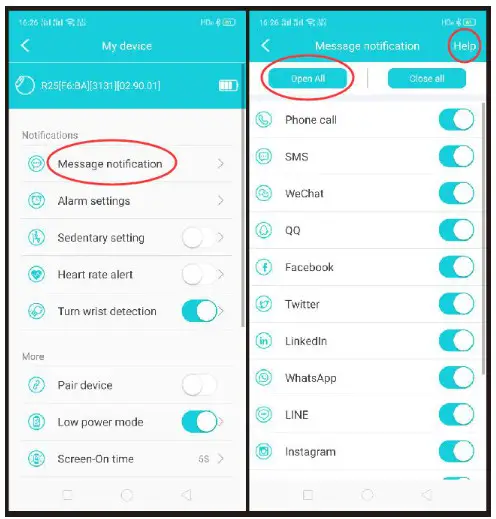 Shenzhen Wo Koxun Electronic Technology AK26 Smart Bracelet- Message Notification