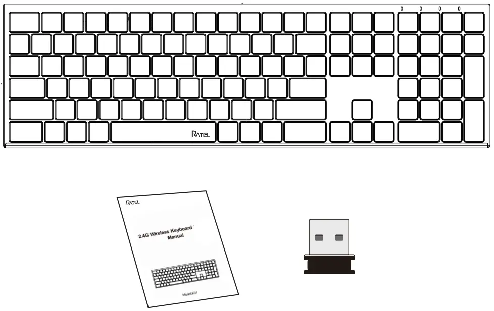 RATEL K31G 2.4G Wireless Keyboard - receive
