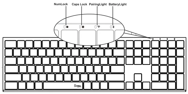 RATEL K31G 2.4G Wireless Keyboard - ste up1.