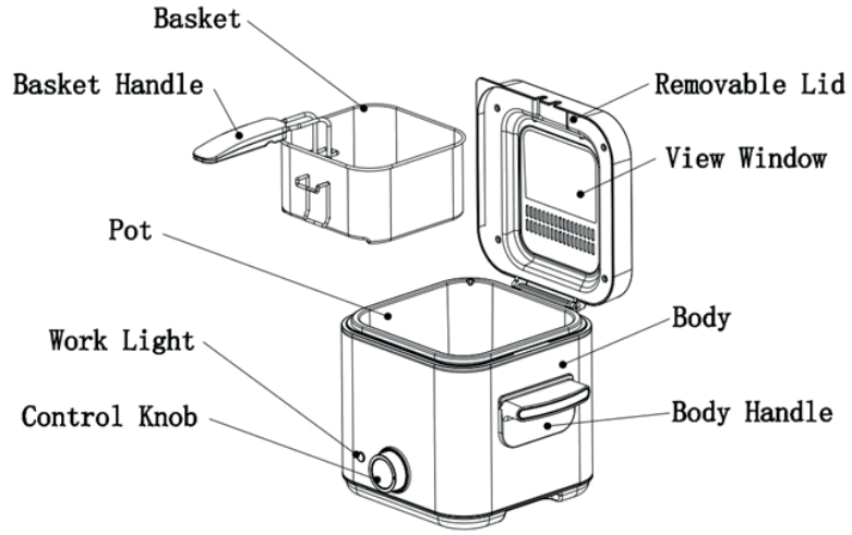 CHAMPION CHFR115 Oil Fryer - Parts