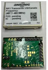 aNSONIC GAMMA NX 1 Programmable UHF Tranceiver 457-462 MHz Narrow Fig1