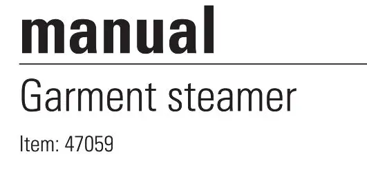 rubicson Garment steamer User Manual