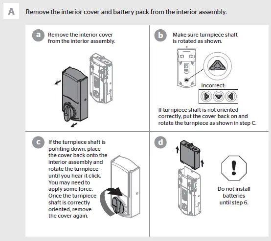 Install the exterior keypad