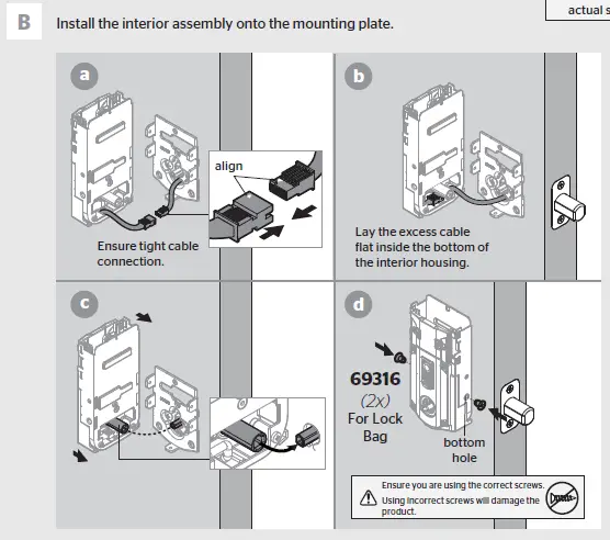 Install the exterior keypad