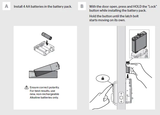 Install the batteries