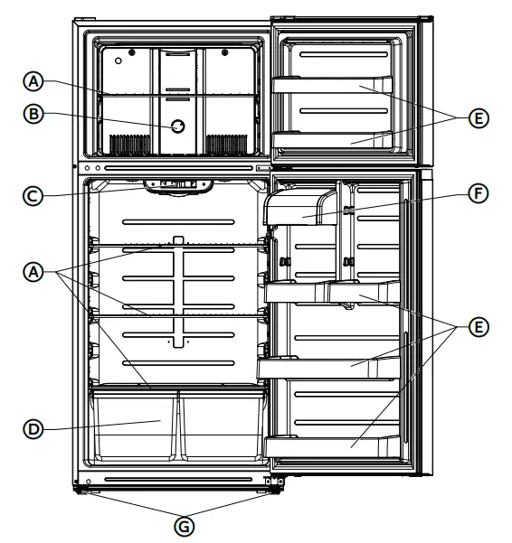 Midea- MRT18S2AWW -18 -Cu.- Ft.- Top -Mount- Freezer- Refrigerator-fig 3