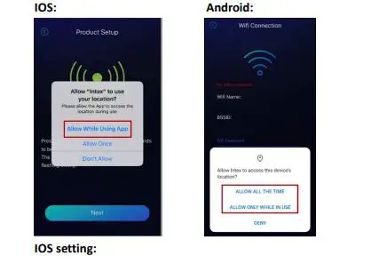 INTEX Wi-FINTEX Wi-Fi Apps FIG 1i Apps FIG 1