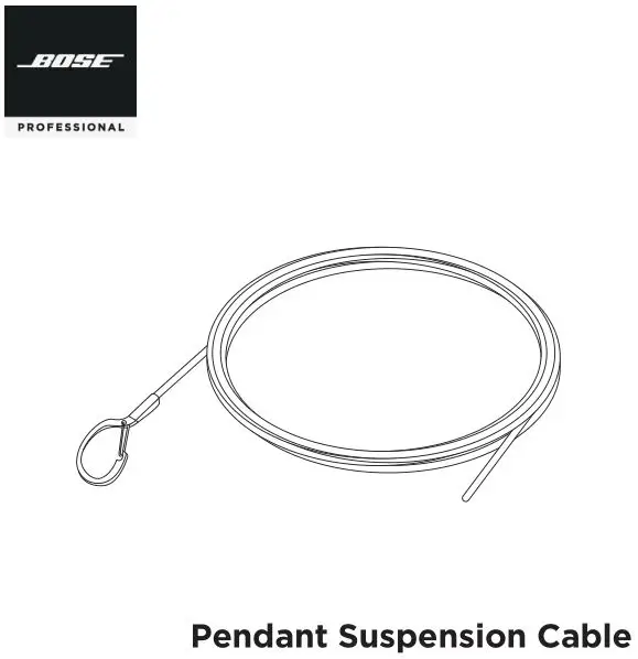 Bose Pendant Suspension Cable Installation Guide