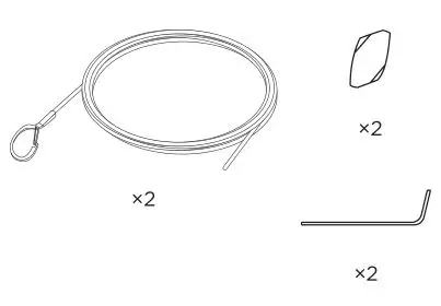 BOSE Pendant Suspension Cable - Package Contents