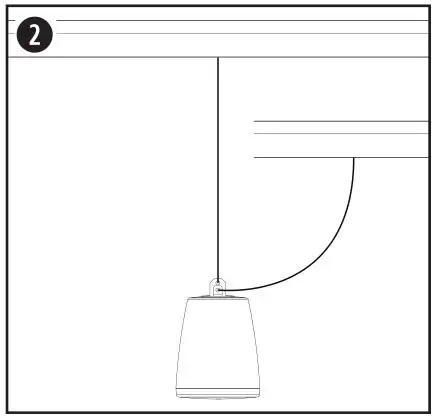 BOSE Pendant Suspension Cable - Using the Suspension Cable as a Safety Cable 2