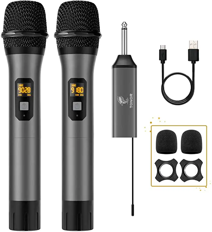 TONOR-UHF-TW-630-Dual-Cordless-Metal-Dynamic-Mic-System
