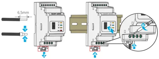 GOODWE GM1000D Three Phase Smart Meter - Cable Connection