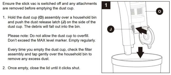 FIG 11 Dust cup- Empty after each use