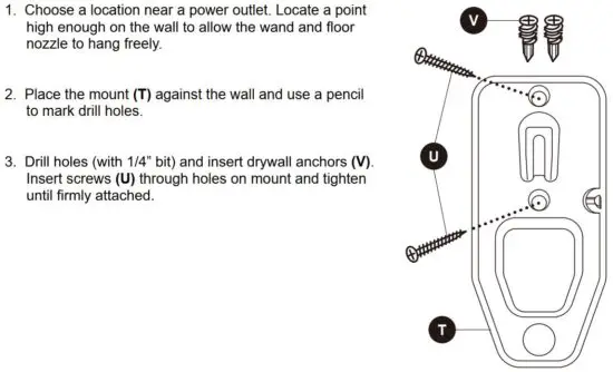 FIG 20 INSTALLING THE WALL MOUNT BRACKET