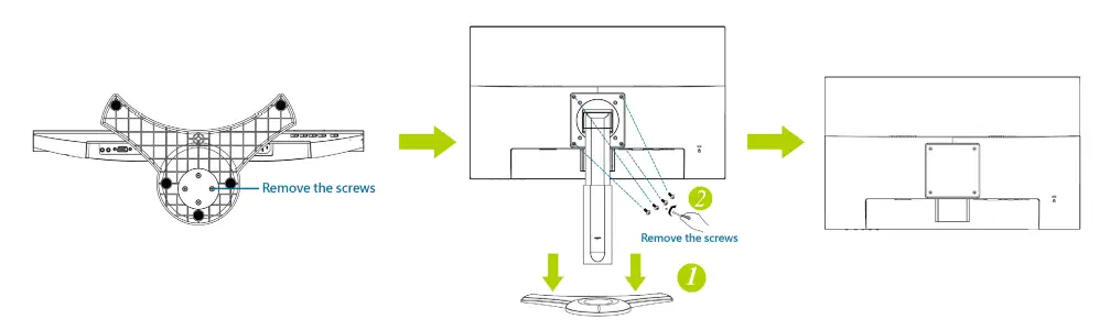 HANNspree HP248UJB Privacy Screen Protector Film Compatible - DISSEMBLING THE STAND BASE 1