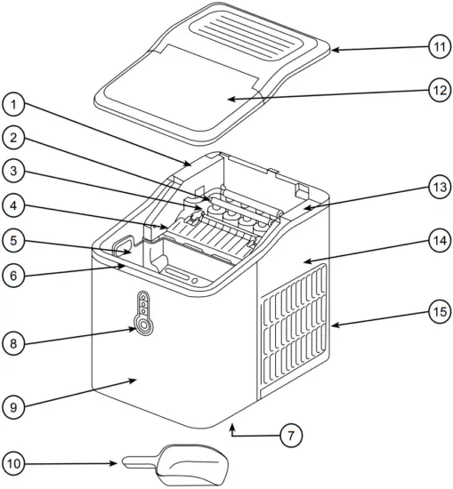 DURONIC ICM120 Ice Maker Components