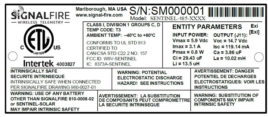 SIGNALFIRE Sentinel-yTherm-XXXX Sentinel Node Thermocouple-1