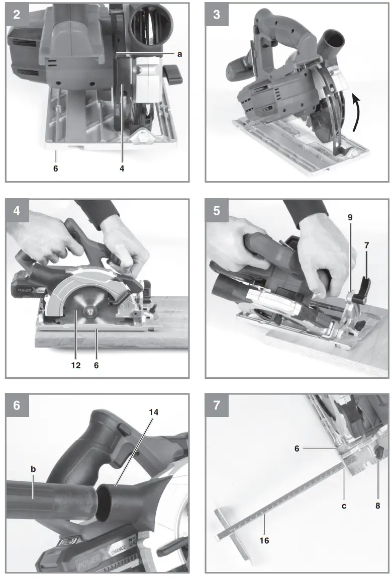 Einhell TE-CS Cordless Handheld Circular Saw - fig 2