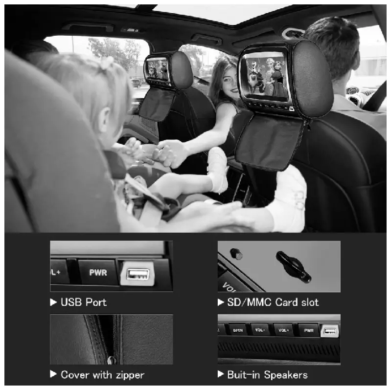 Shenzhenshi Qianchenkeji Youxiangongsi Z-999-HDT 9 Inch Headrest DVD Player FIG 21