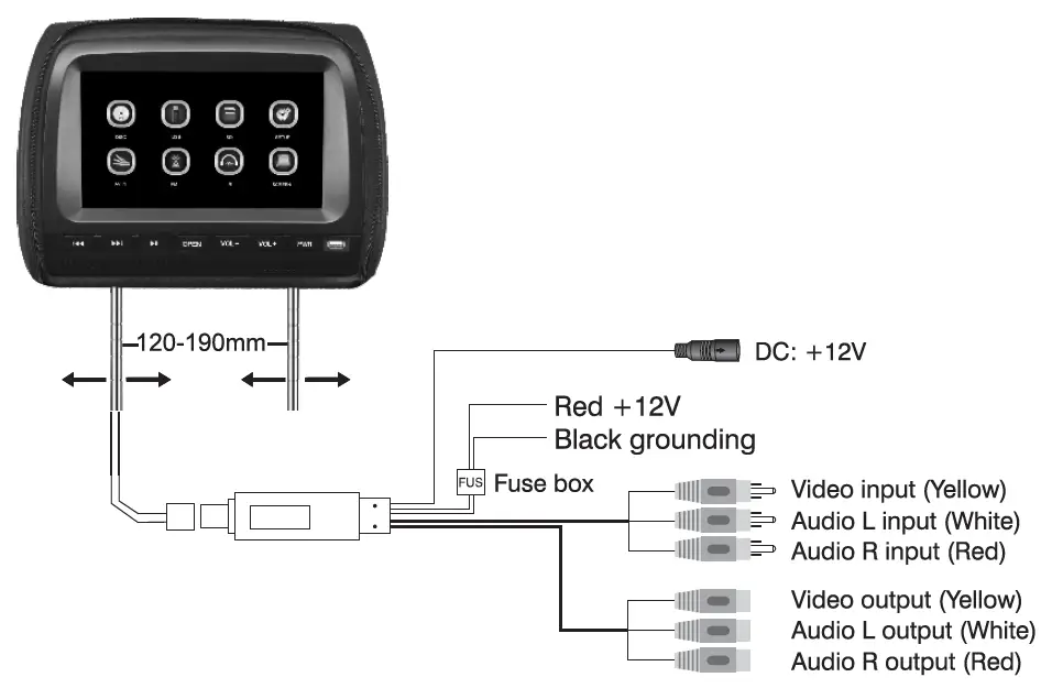 Shenzhenshi Qianchenkeji Youxiangongsi Z-999-HDT 9 Inch Headrest DVD Player FIG 6