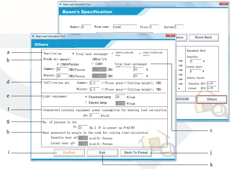 Heat Load Calculating -Amount of sensible