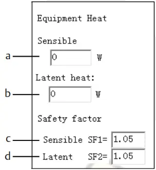 Heat Load Calculating -Equ ipment