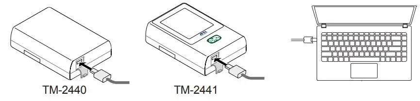 A D TM-2440 Professional Ambulatory Blood Pressure Monitor User Guide - Connect the micro USB cable between the monitor and computer