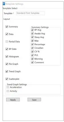 A D TM-2440 Professional Ambulatory Blood Pressure Monitor User Guide - Customize your report by selecting and deselecting