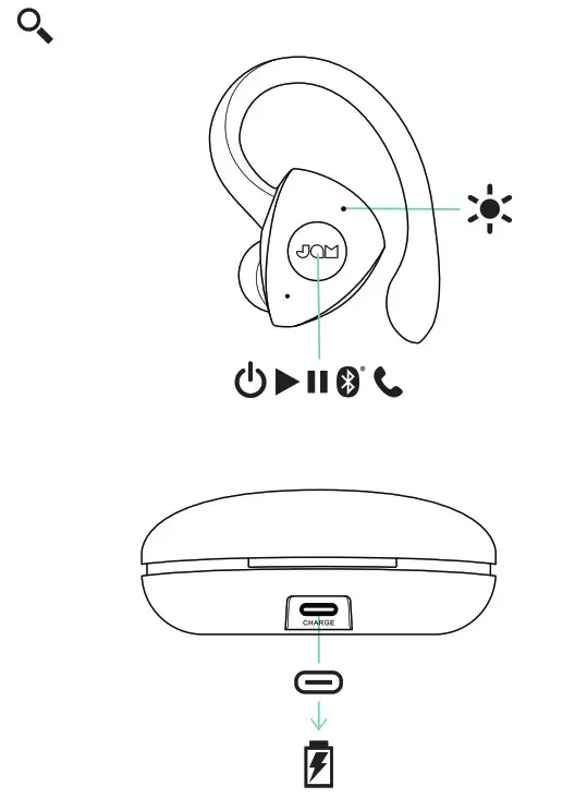 diagramJAM True Wireless ATHLETE Earbuds - search