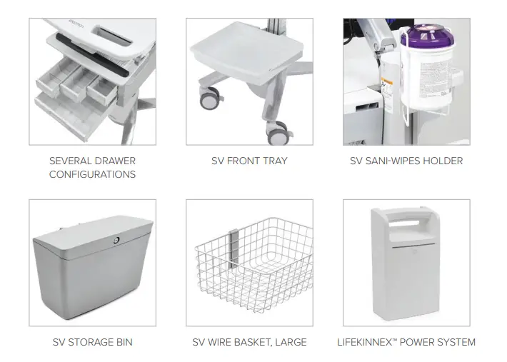 ergotron-StyleView-SV41 -Documentation -Cart-with-Optional-Drawers-FIG-3