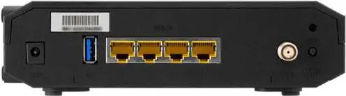 image of Back View of DPQ3925 gateway