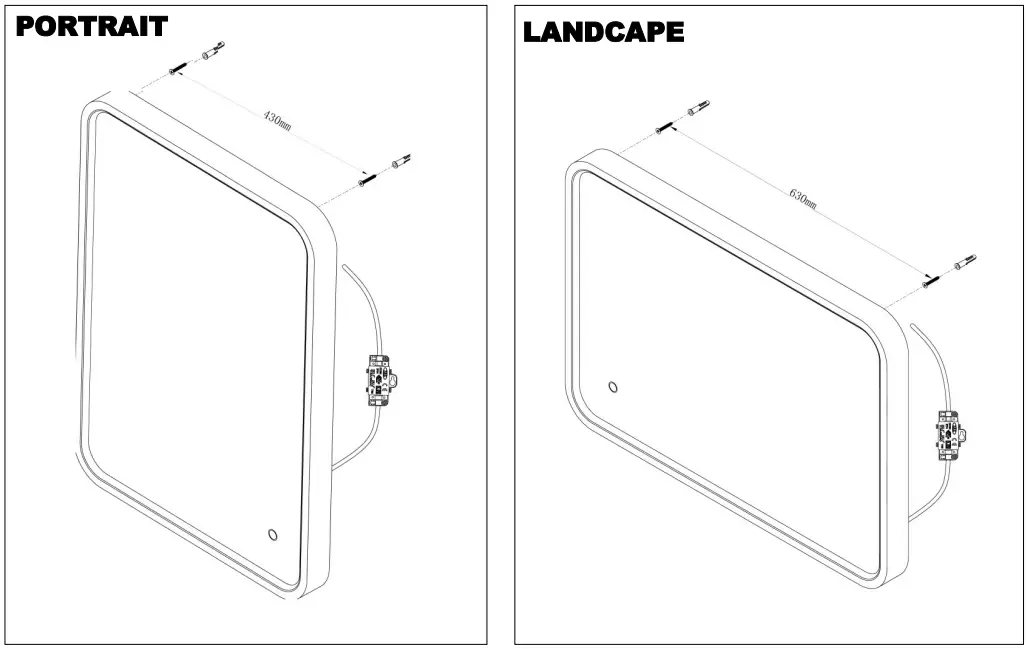 sycamoreLED SY9106 Polar LED Bathroom Mirror - fig 1