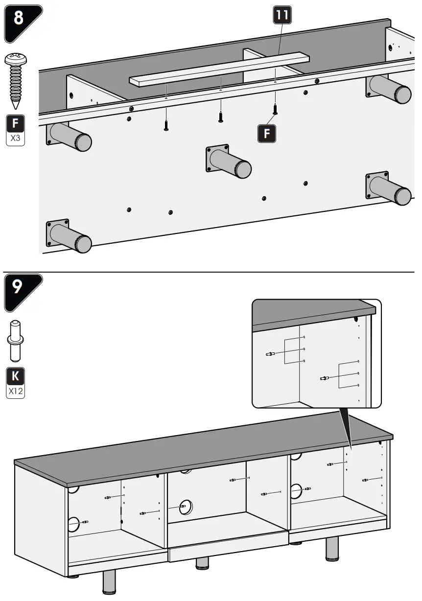 AVF FS1500WSSG-A Whitesands 1 5m TV Stand - fig 5