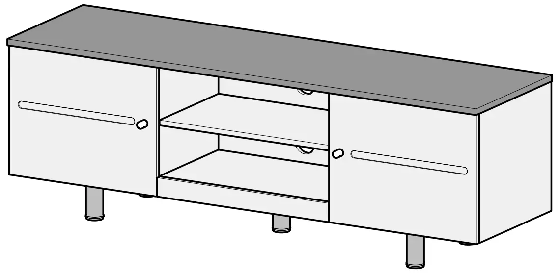 AVF FS1500WSSG-A Whitesands 1 5m TV Stand