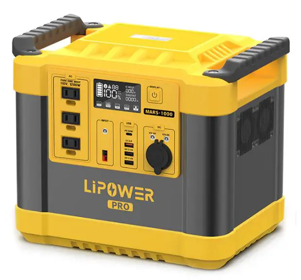 LIPOWER MARS-1000 PRO 1200W Portable Power Station product-img