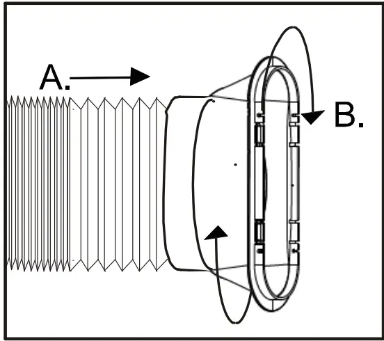 COMPACT APPLIANCE PAC801W Portable Air Conditioner - oval adapter to
